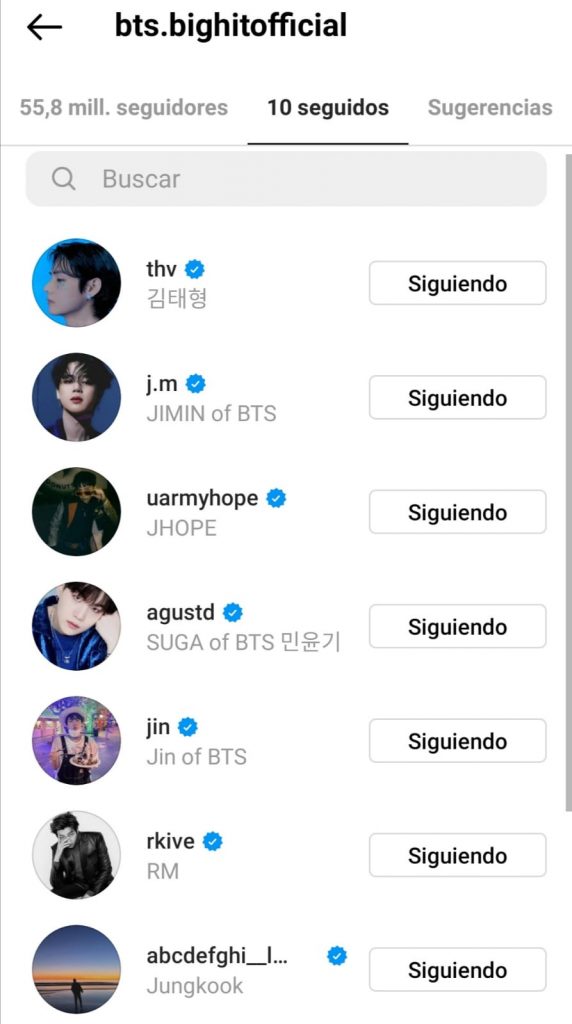 Descanso de BTS