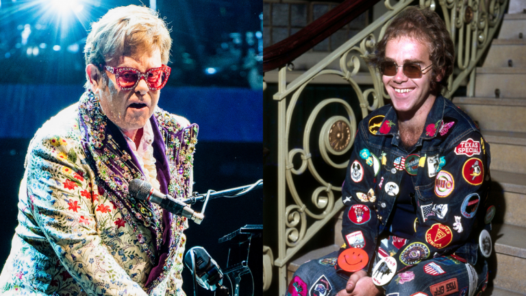 Elton John mezclilla