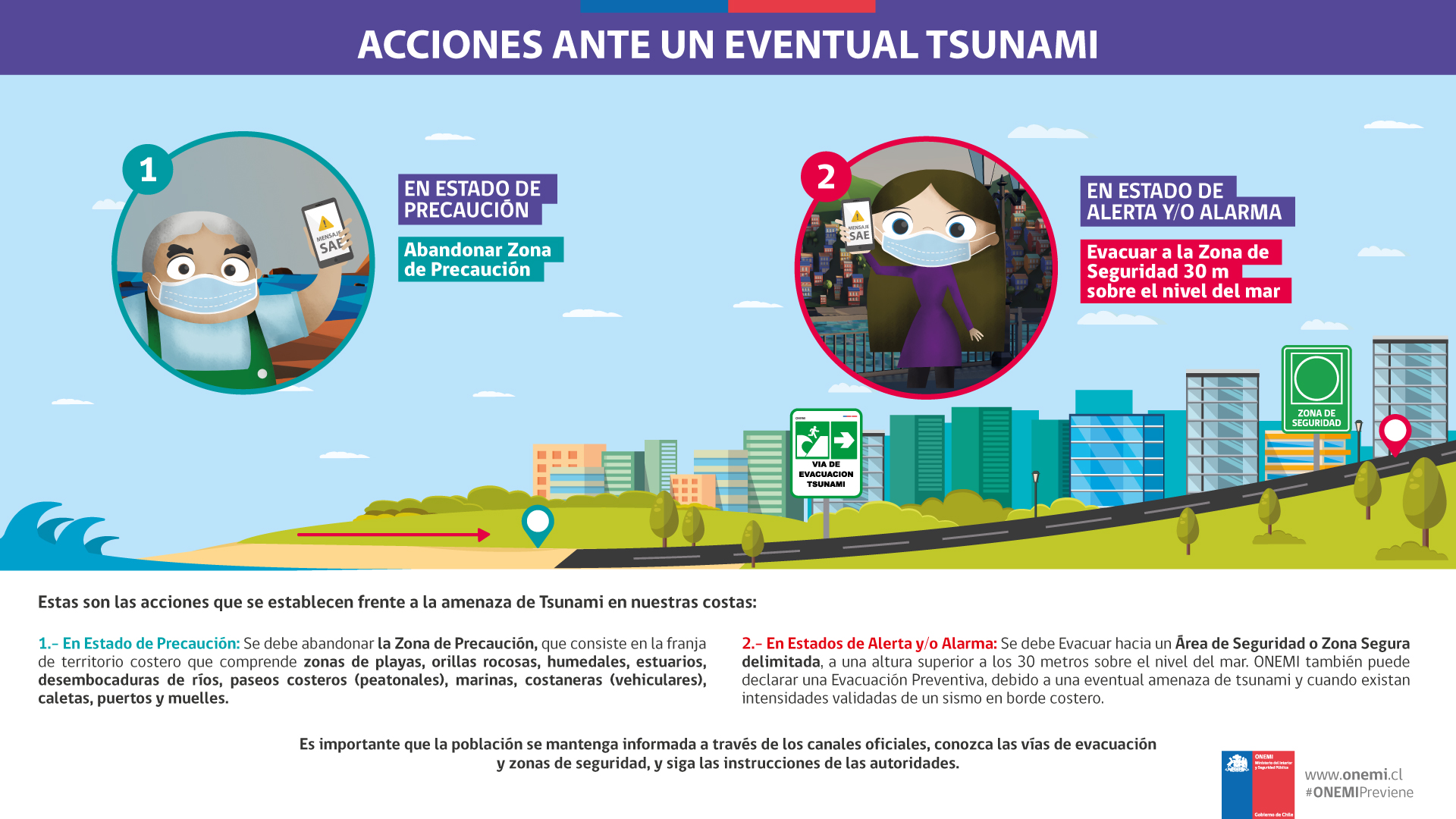 Medidas ante posible tsunami