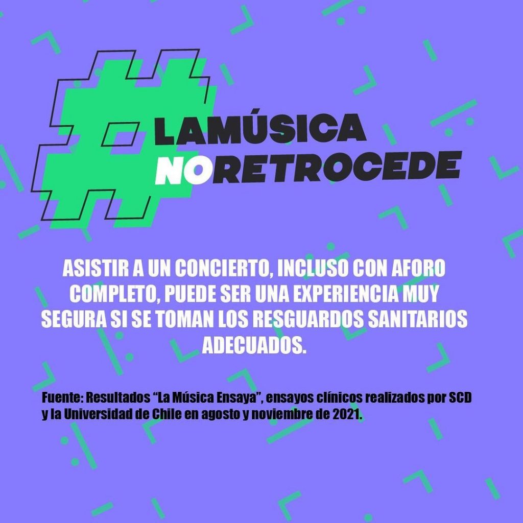 la musica no retrocede volver a vivir campaña musicos chilenos aforos completos conciertos shows en vivo