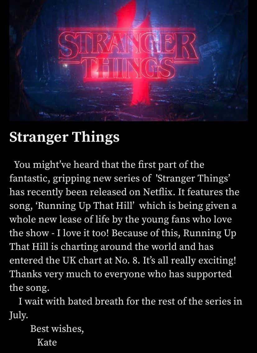 Mensaje de Kate Bush