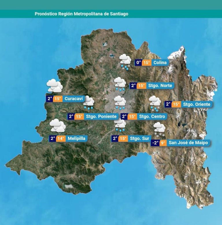 Bajas Temperaturas En Santiago Lluvias Precipitaciones Region Metropolitana Chile