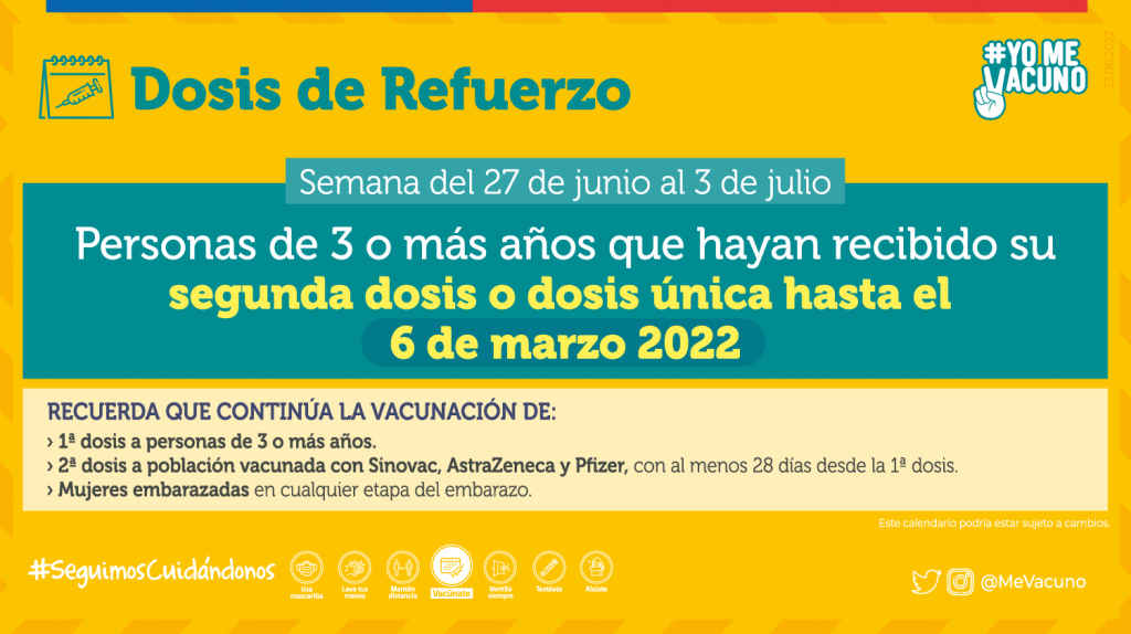 calendario de vacunación 27 de junio