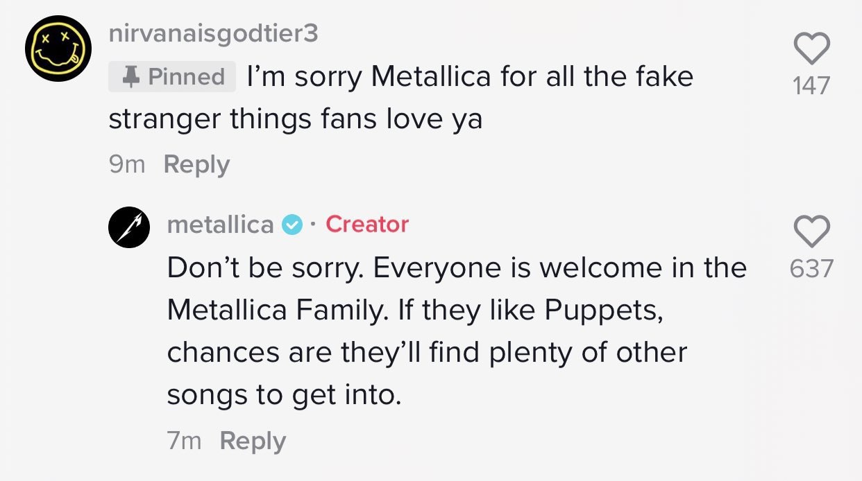 Metallica en TikTok