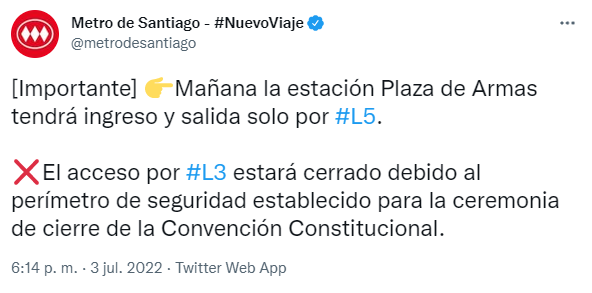 cierre de calles convención constitucional