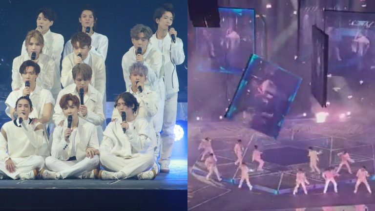 pantalla gigante cae