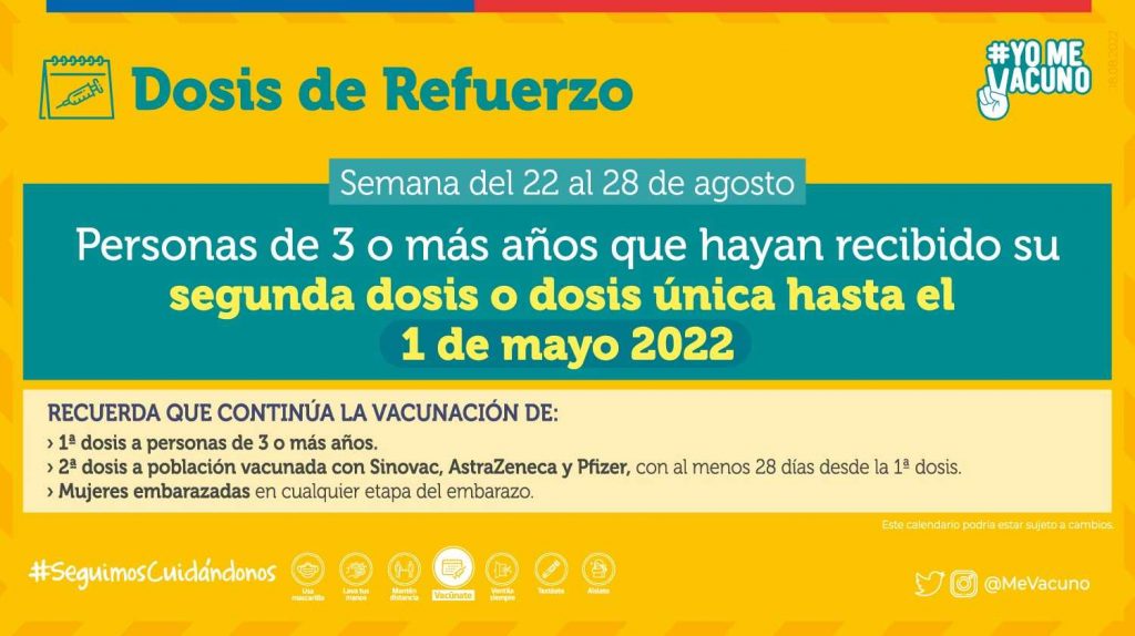 calendario de vacunación 22 de agosto