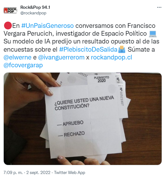 apruebo rechazo encuesta