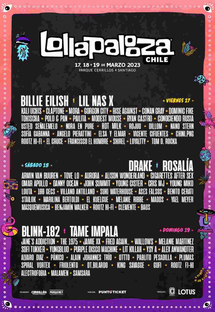 lollapalooza chile lineup día