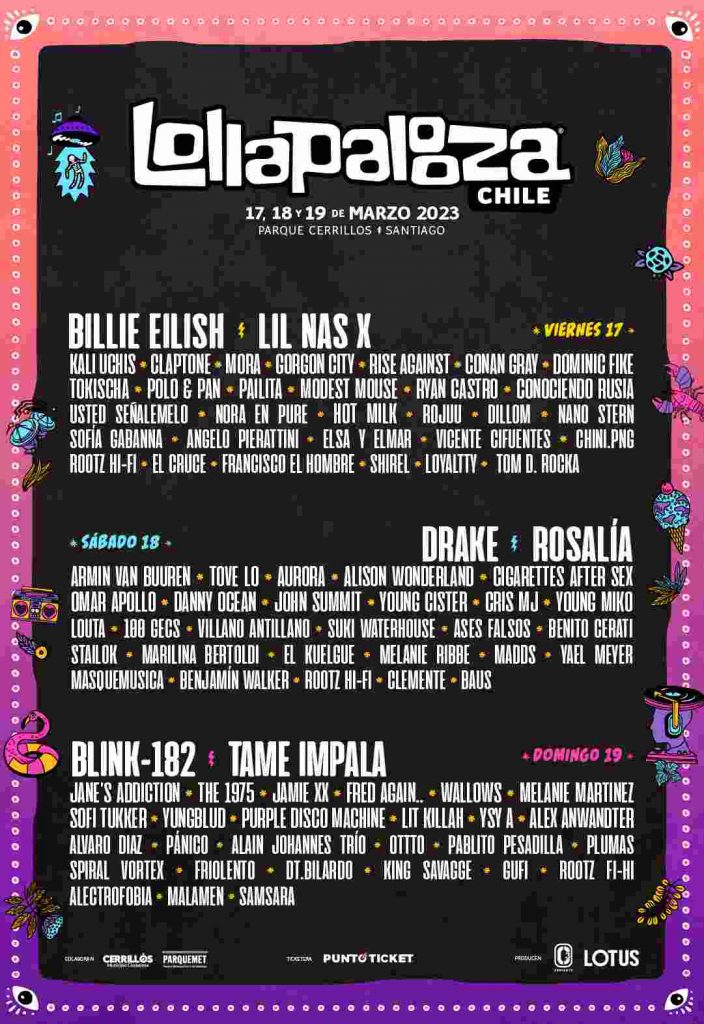 Lollapalooza Chile, (Lolla Chile) 2023 - Travel Begins at 40