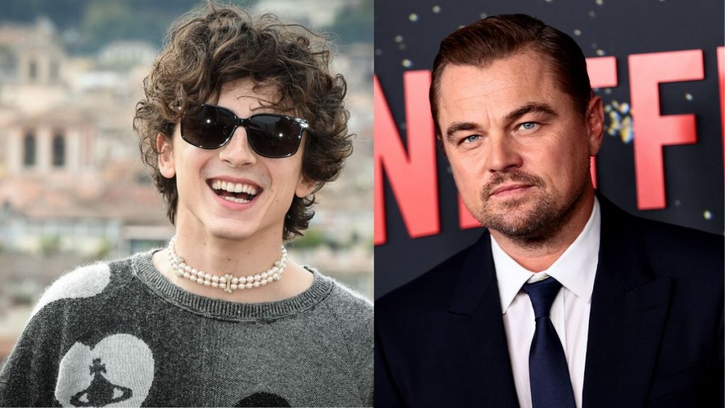 Timothée Chalamet y Leonardo DiCaprio