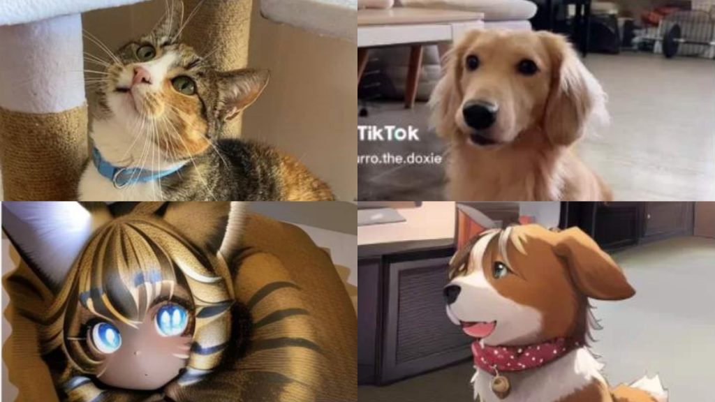 efecto tiktok animé