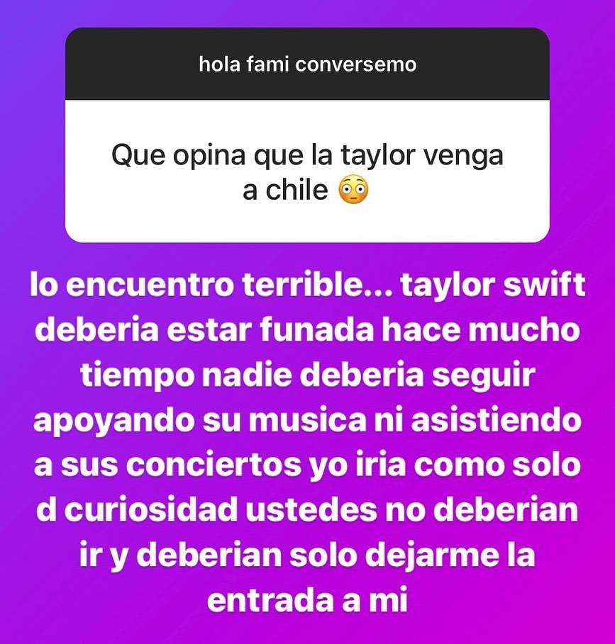 taylor swift chile