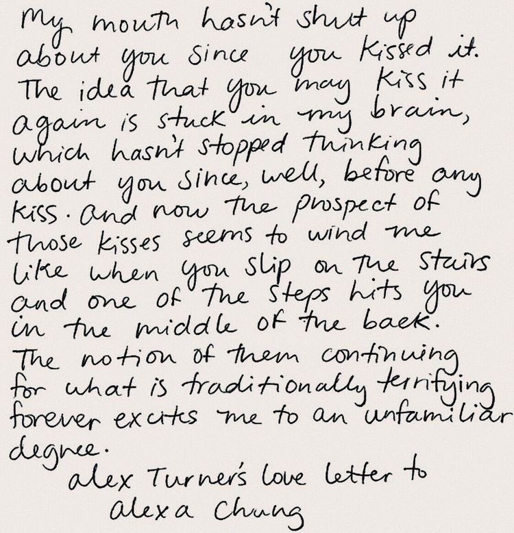 Carta de Alex Turner