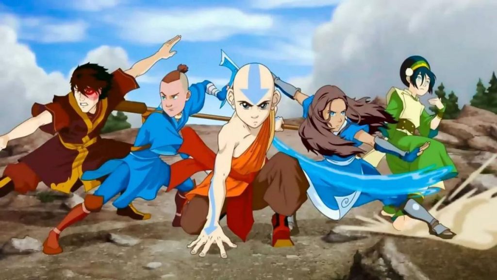 Aang, avatar, Sokka, Katara, Toph ,Suko