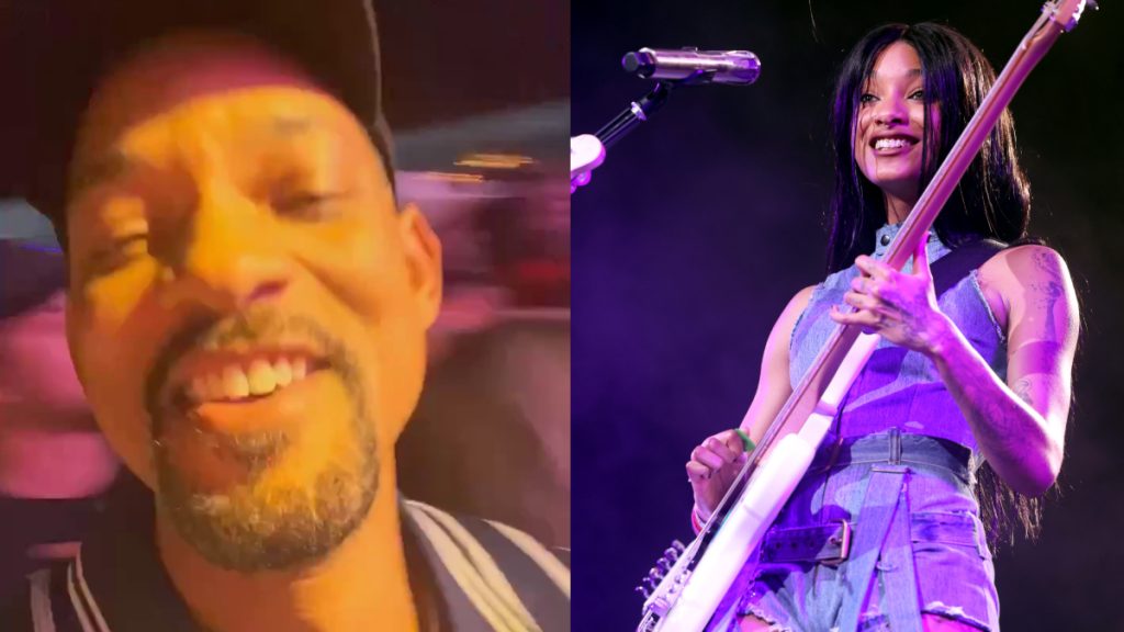 Will Smith viendo a Willow en Coachella 2023