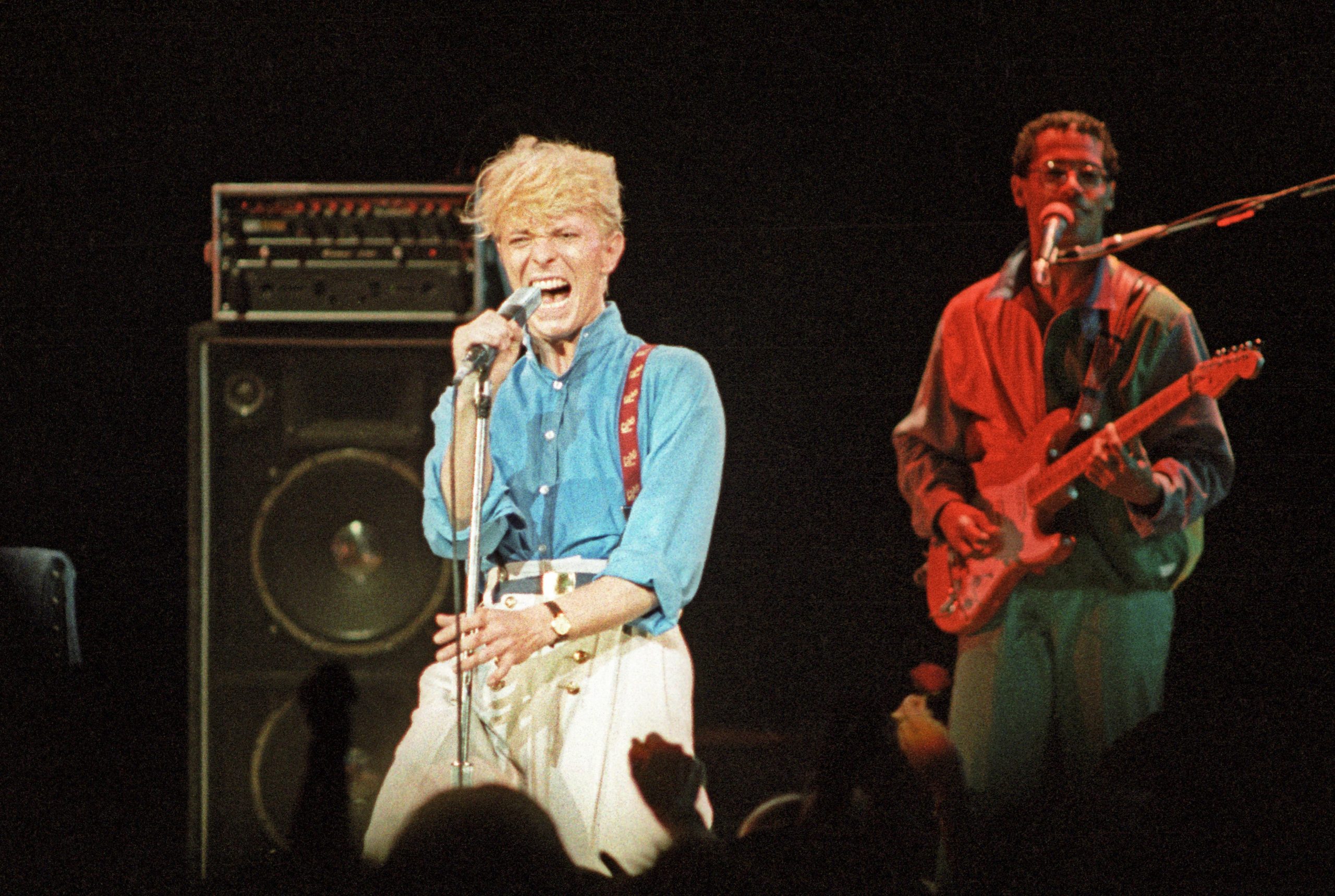 Carlos Alomar y David Bowie en 1983