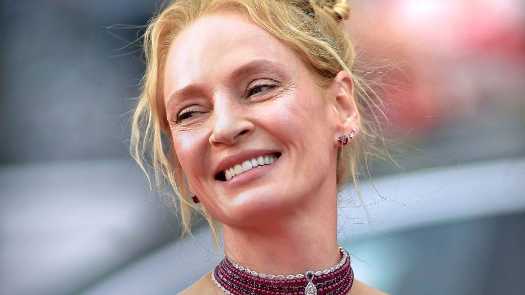 Uma Thurman y su hijo