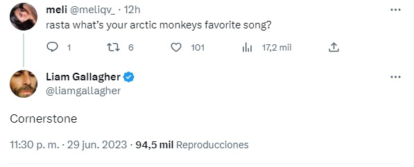 Liam Gallagher en Twitter