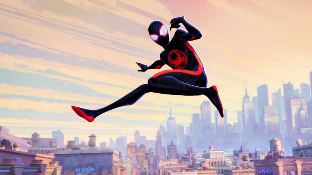 Spider-Man across the spider-verse niño escena animación