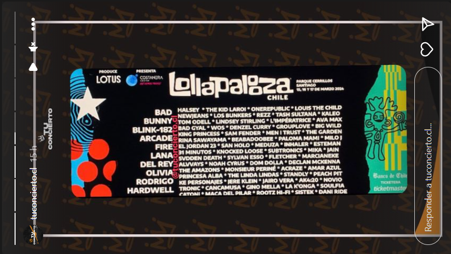 Lineup filtrado Lollapalooza 2024