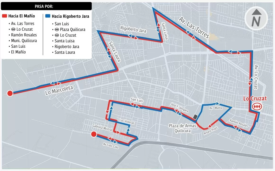 recorrido B45