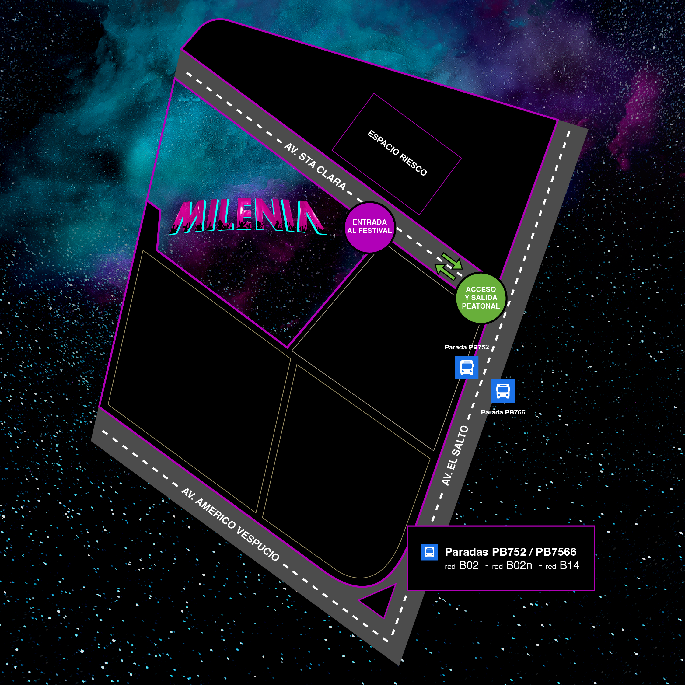 Mapa Festival Milenia