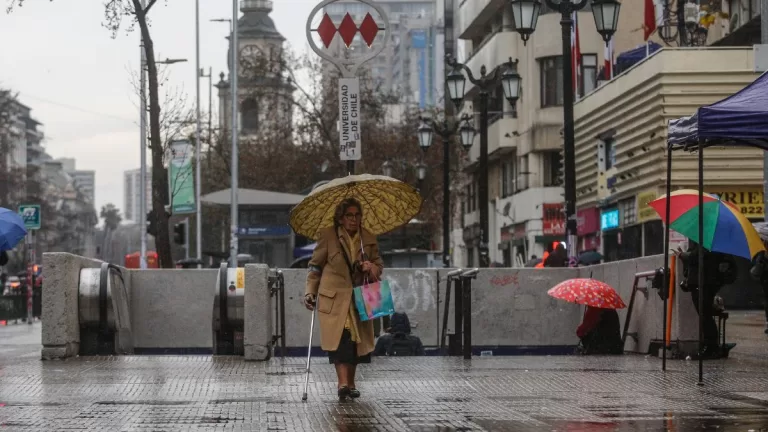 Lluvia en Santiago