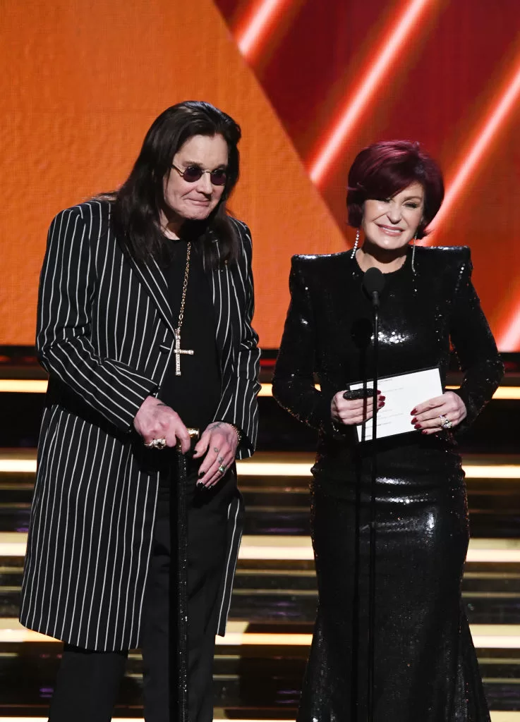 Ozzy y Sharon Osbourne en los Grammy 2020. Foto: Getty Images.