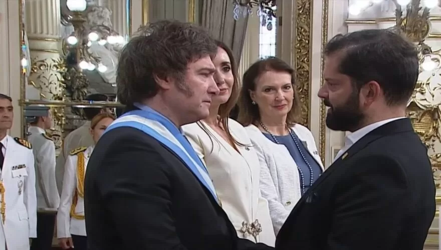 Javier Milei y Gabriel Boric