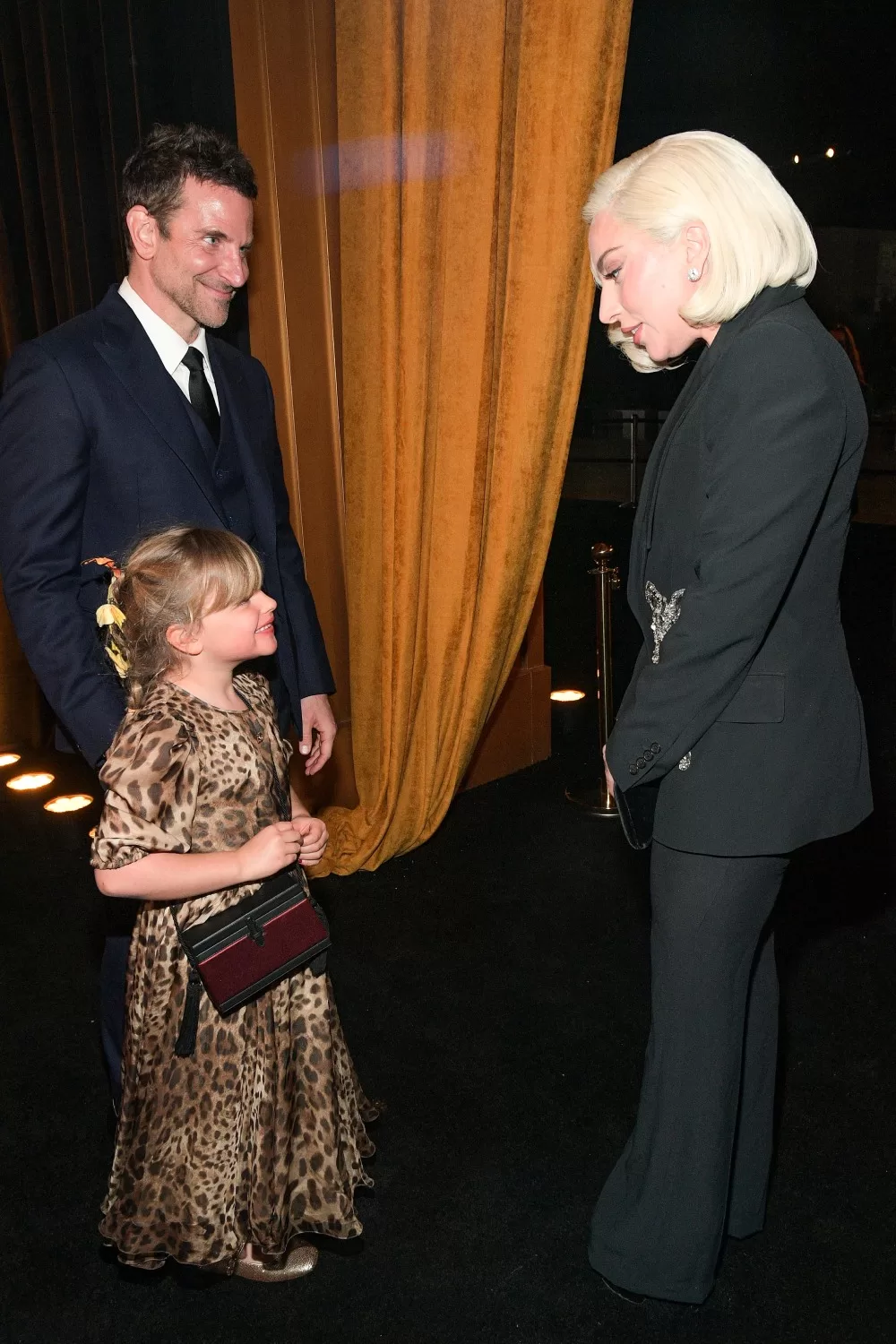 Bradley Cooper, Lea De Seine y Lady Gaga. Foto: Getty Images.