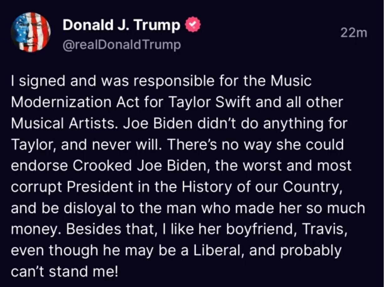 Donald Trump en Truth Social