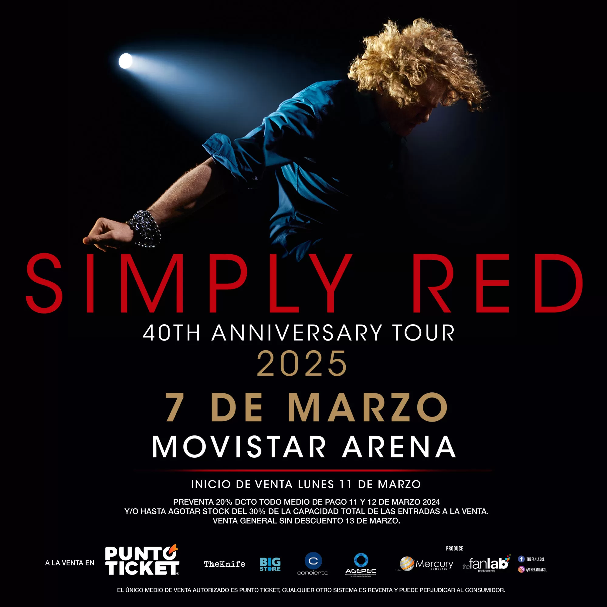 Afiche Simply Red en Chile