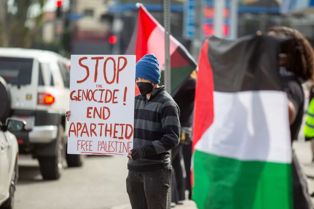 Protestas por Palestina en Premios Oscars 2024.
