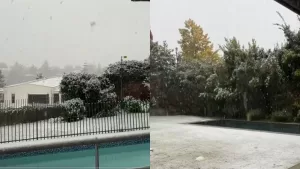 Nieve en Santiago
