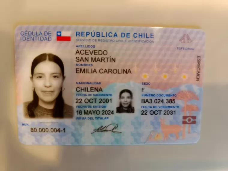 Carnet de identidad nuevo 2024 anverso