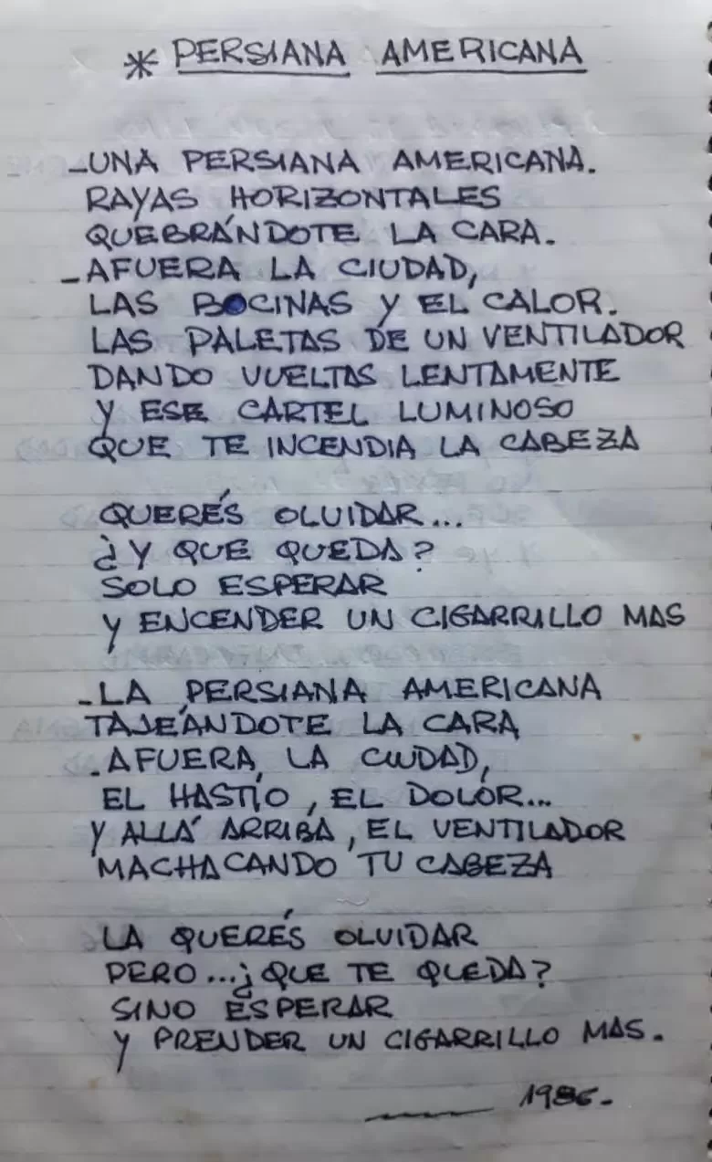 Primera Versión de Persiana Americana