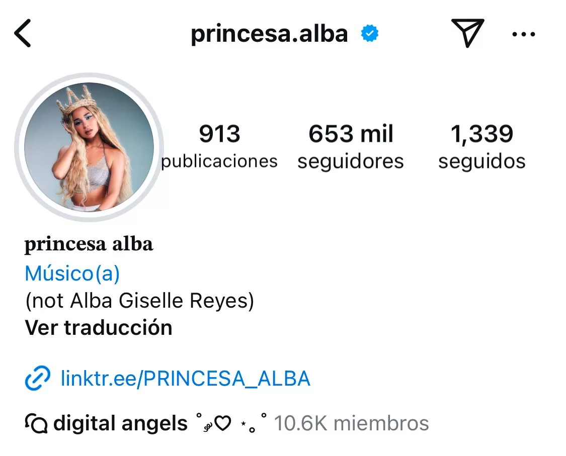 Instagram Princesa Alba 
