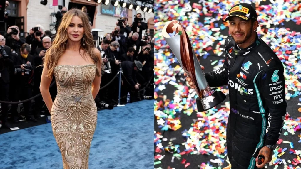 sofia vergara y lewis hamilton