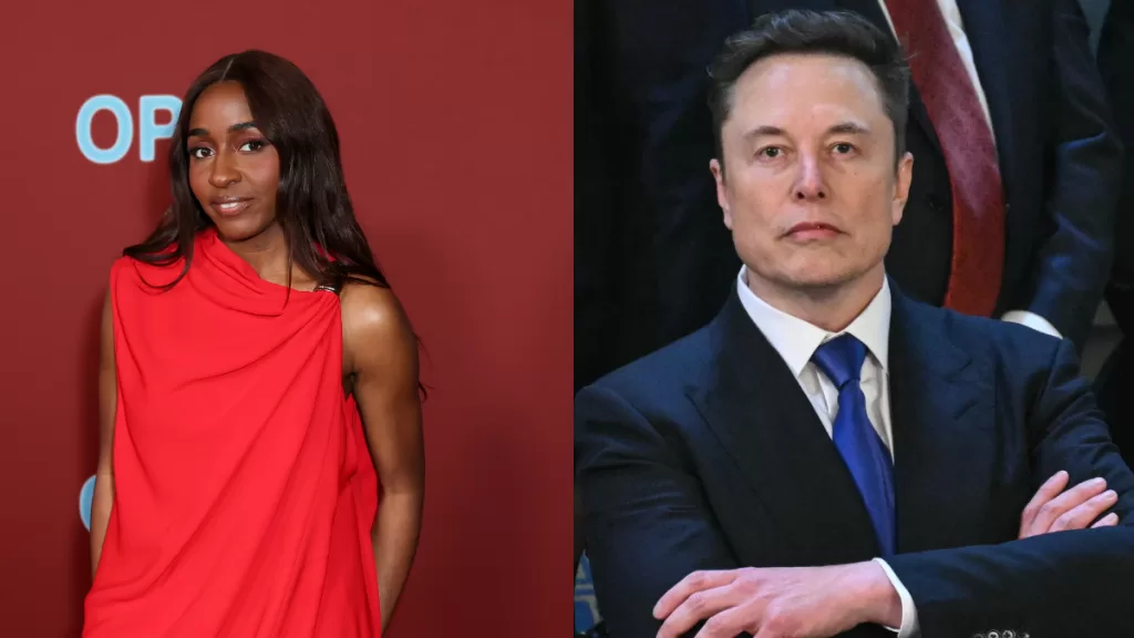 Ayo Edebiri y Elon Musk Getty