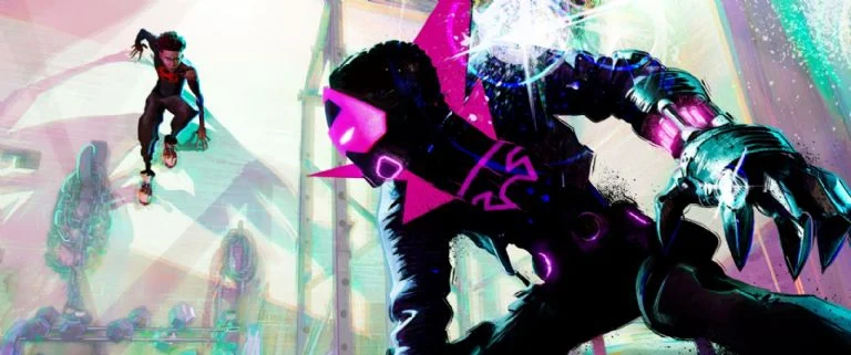 Miles versus Miles. Sony Pictures Animation. Spider-Man: Beyond the Spider-Verse