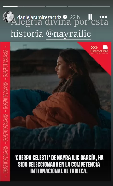 Post de Instagram de Daniela Ramírez.