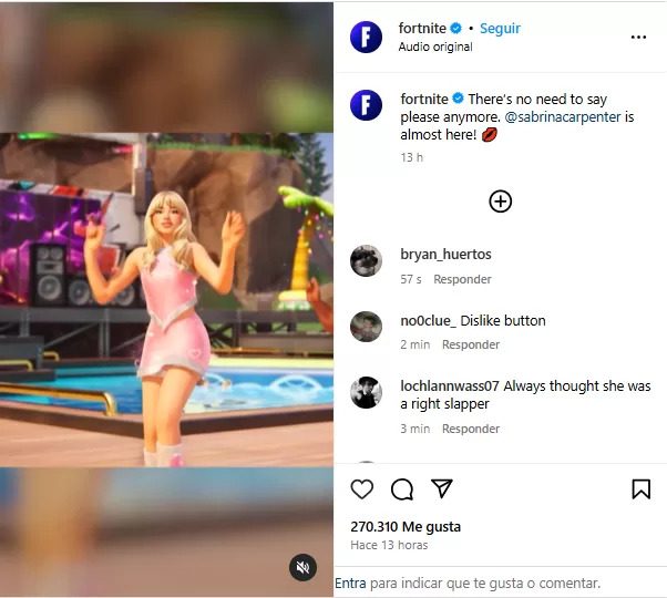 fortnite instagram