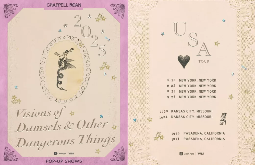 Post de Chappell Roan en Instagram anunciando sus shows. 