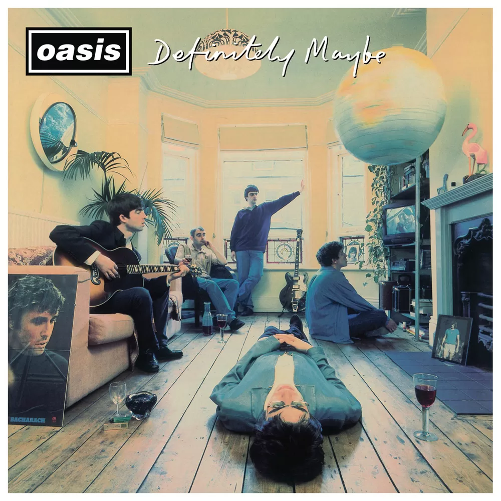 Portada del disco de Oasis "Definitely Maybe" de 1994. 