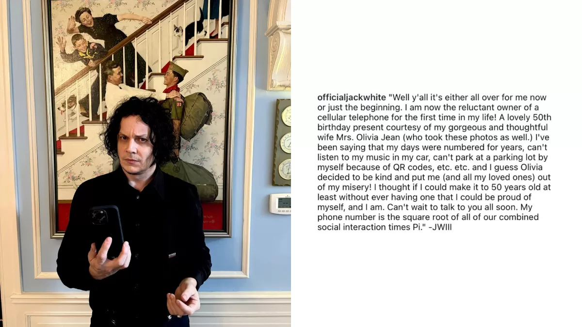 Post de Jack White presentando su nuevo celular