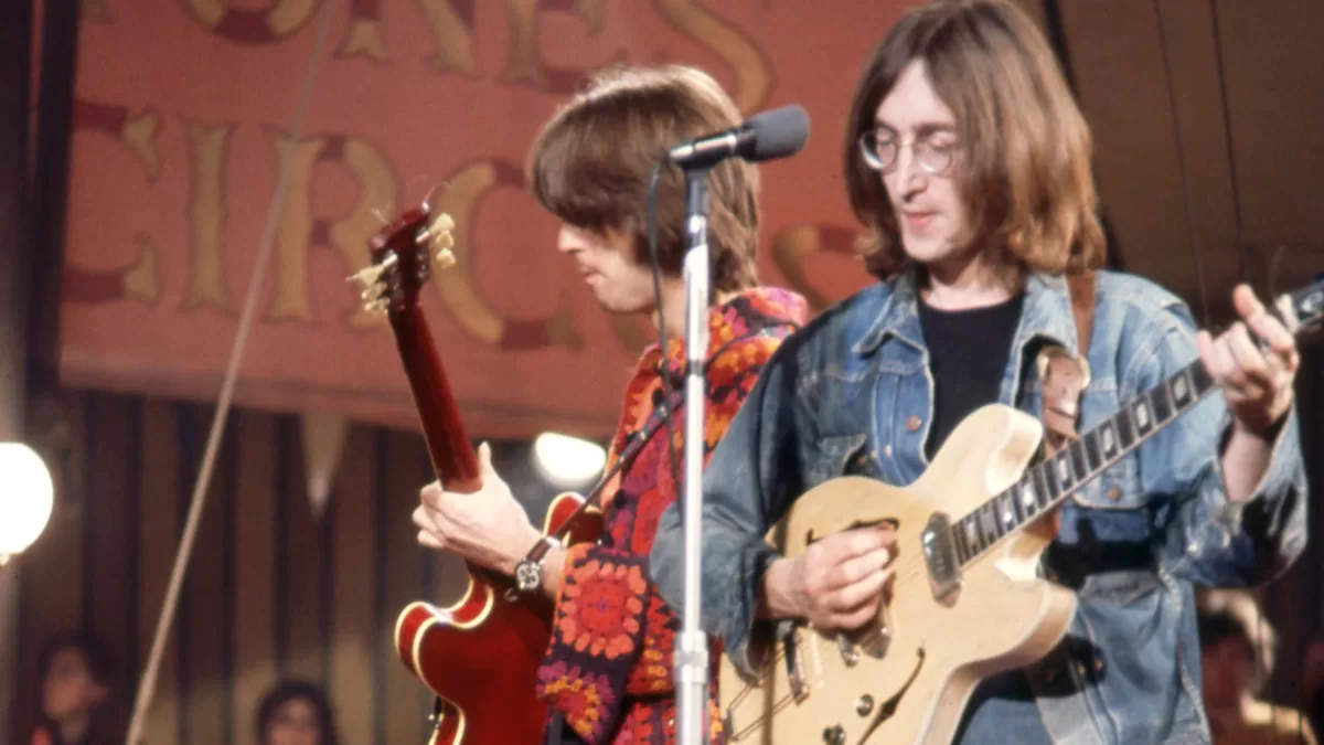Eric Clapton y John Lennon tocando "Yer Blues" con The Dirty Mac. Foto: GettyImages.