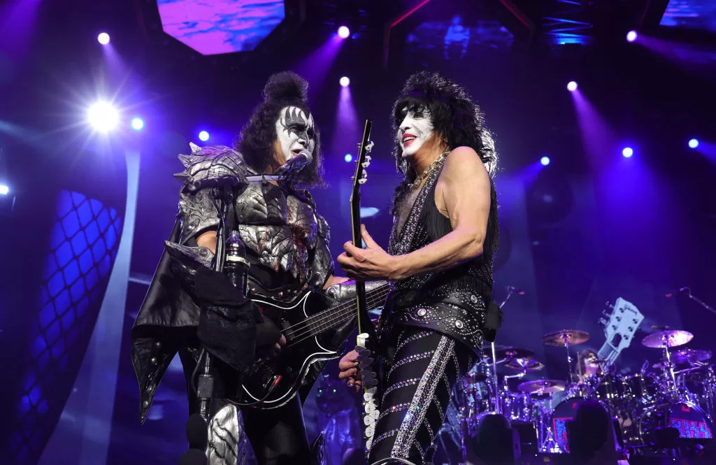 Gene Simmons y Paul Stanley de KISS. Foto: Getty Images.