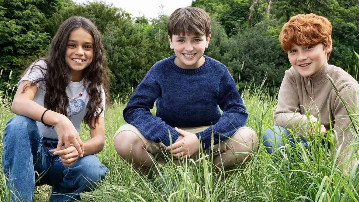 Arabella Stanton , Dominic Mclaughlin y Alastair Stout, protagonistas de "Harry Potter". 