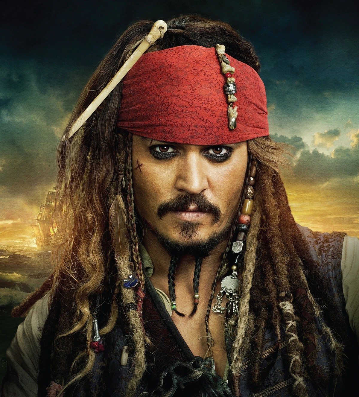 "Jack Sparrow", interpretado por Johnny Depp. 